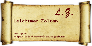 Leichtman Zoltán névjegykártya