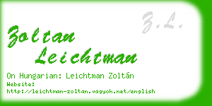 zoltan leichtman business card